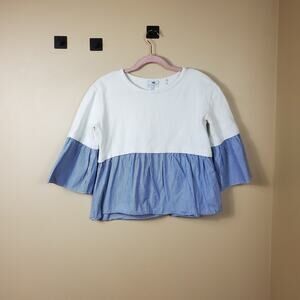 KINLY Layered Poplin Top Size S